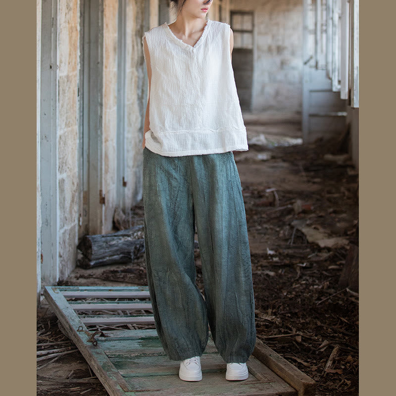Breathable Hand-Dyed Loose Fit Yoga Harem Pants with Pockets