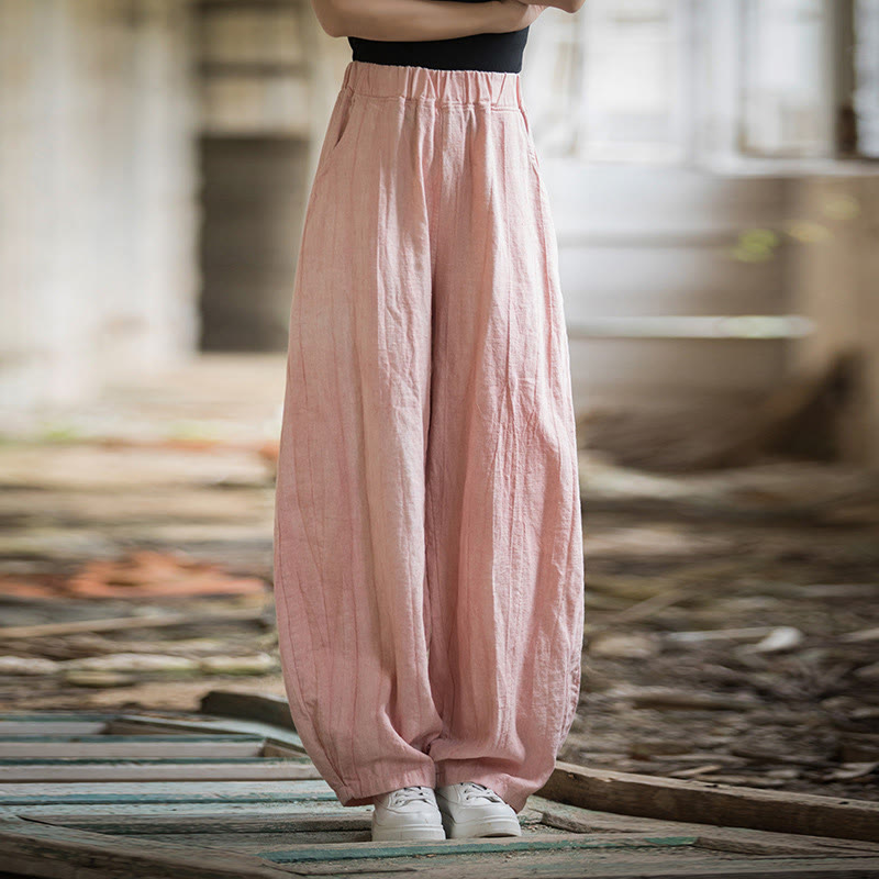 Breathable Hand-Dyed Loose Fit Yoga Harem Pants with Pockets