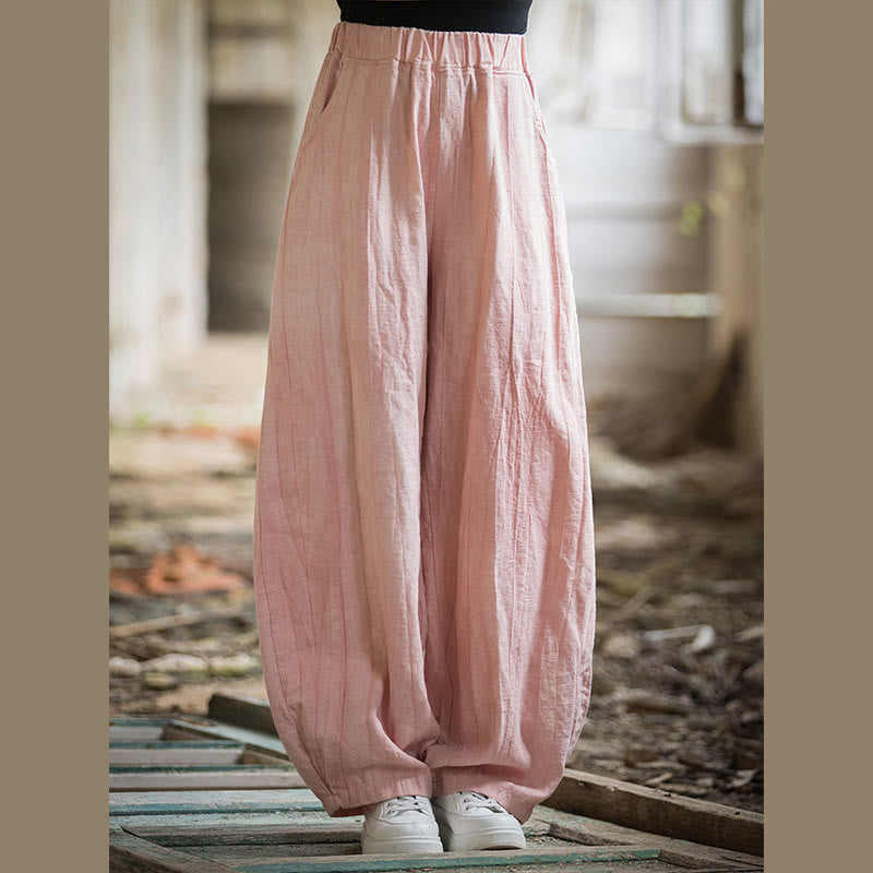 Breathable Hand-Dyed Loose Fit Yoga Harem Pants with Pockets
