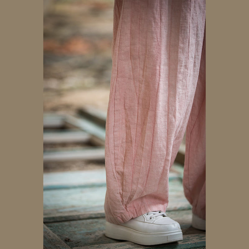 Breathable Hand-Dyed Loose Fit Yoga Harem Pants with Pockets