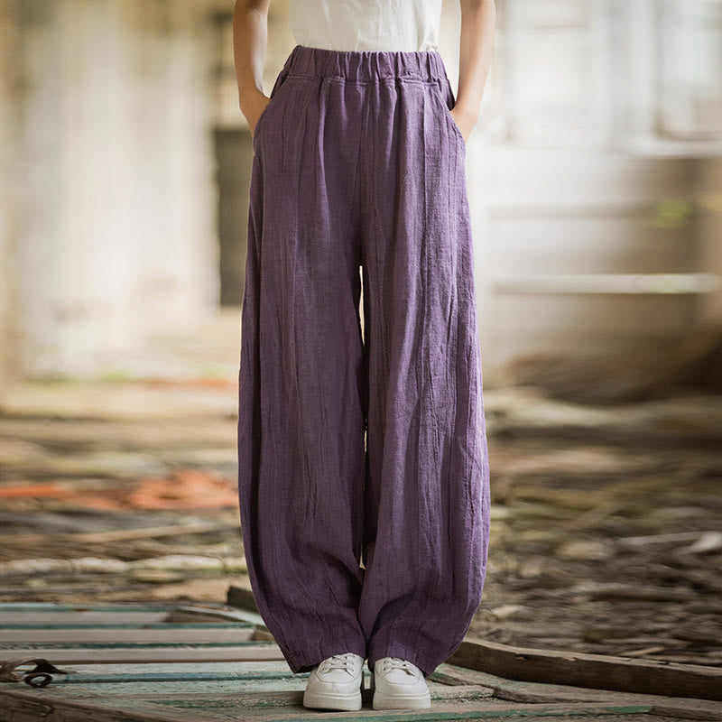 Breathable Hand-Dyed Loose Fit Yoga Harem Pants with Pockets
