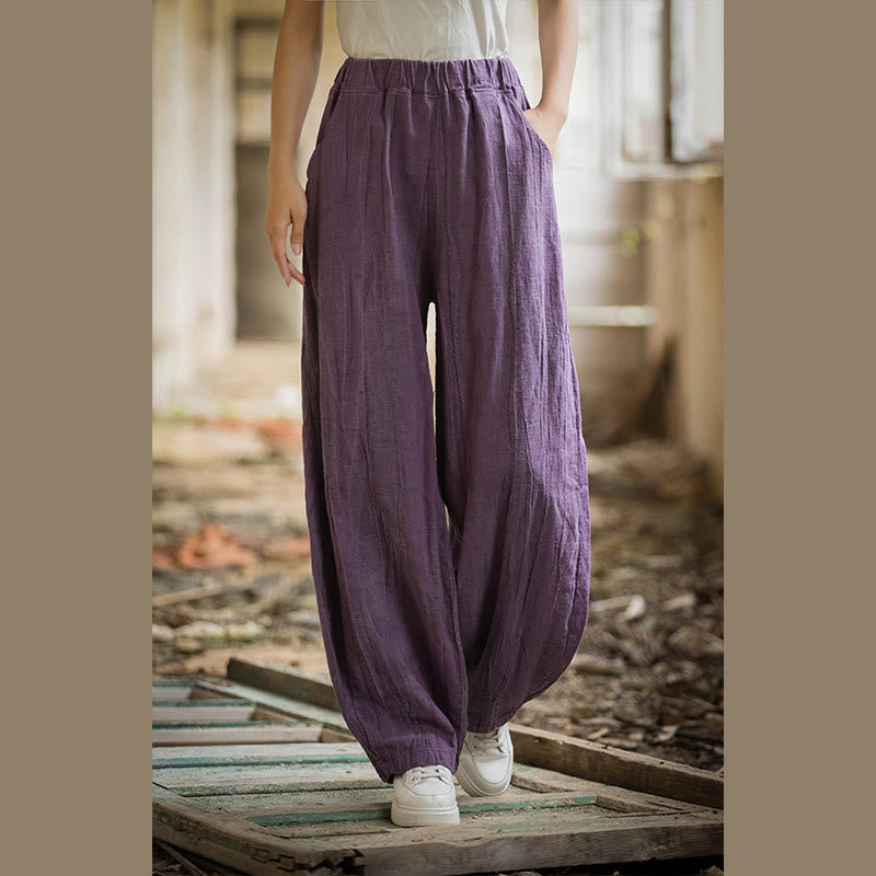Breathable Hand-Dyed Loose Fit Yoga Harem Pants with Pockets