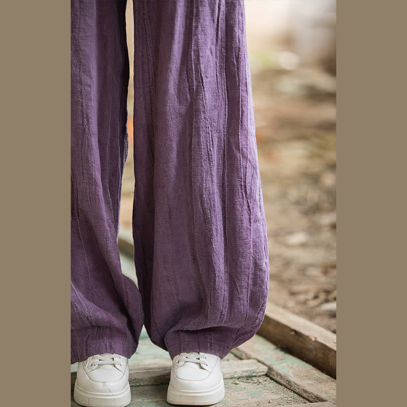 Breathable Hand-Dyed Loose Fit Yoga Harem Pants with Pockets