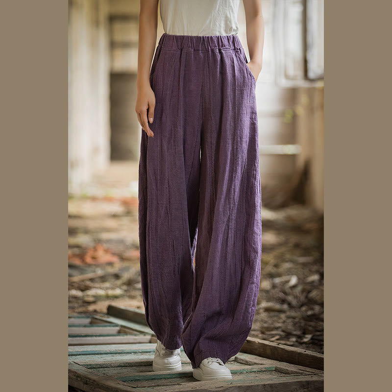 Breathable Hand-Dyed Loose Fit Yoga Harem Pants with Pockets