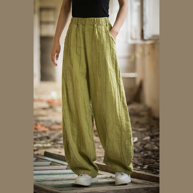Breathable Hand-Dyed Loose Fit Yoga Harem Pants with Pockets