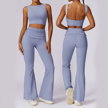 Stretch Backless Tank and Flared Meditation Set