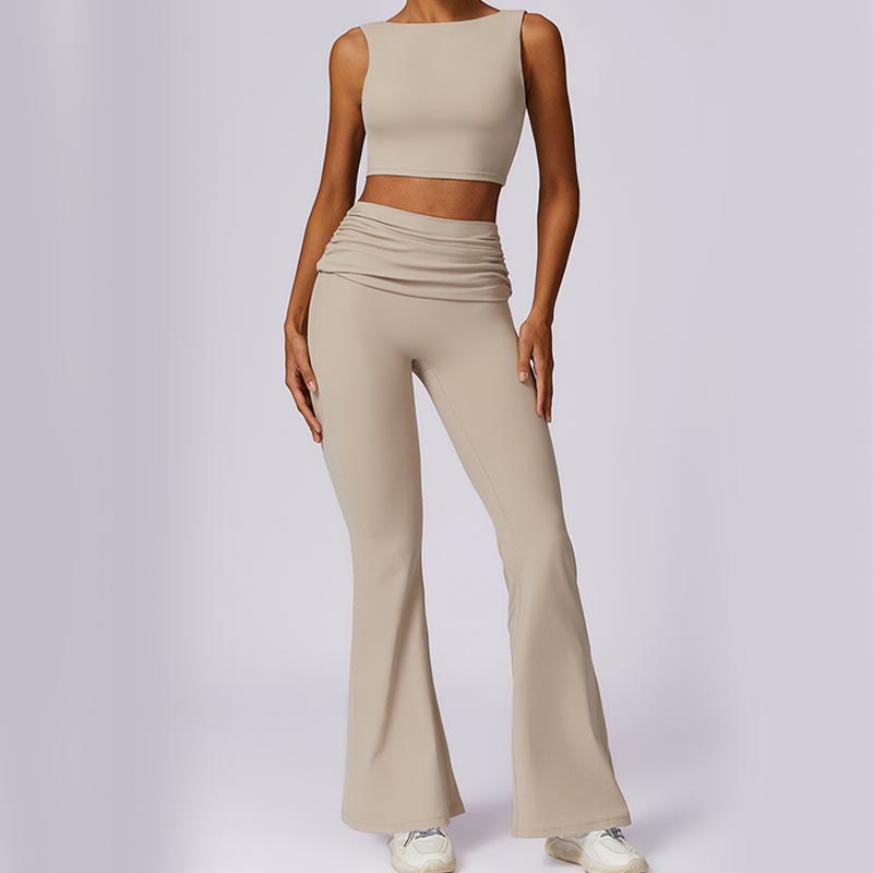 Stretch Backless Tank and Flared Meditation Set