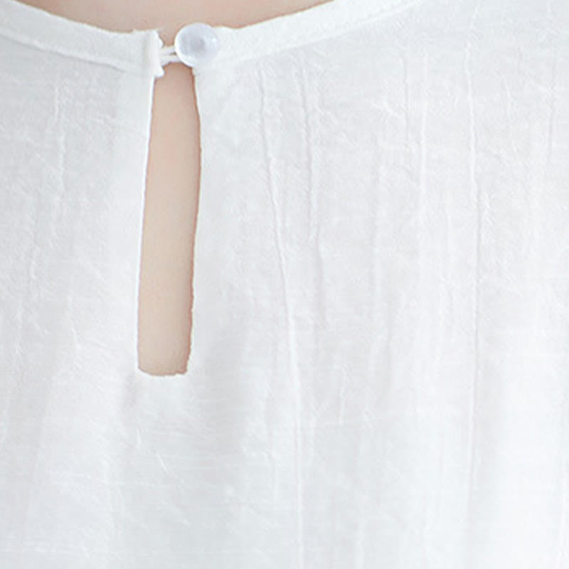 Tactile Linen Midi Dress and Wide-Leg Meditation Pants Set
