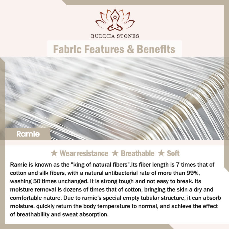 Thermal Ramie Linen Stand Collar Meditation Shirt