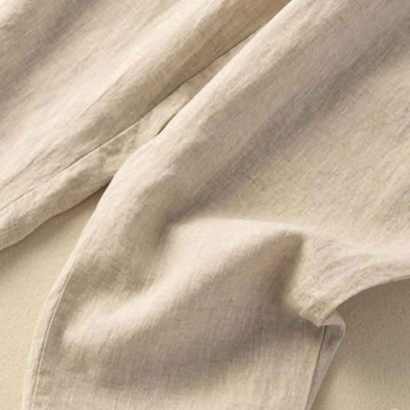 Vintage Embroidery Elastic Waist Capri Harem Pants With Pockets