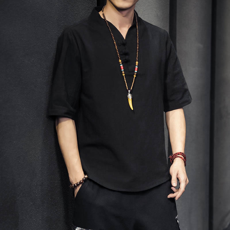 Casual Summer Half Sleeve Shirt Cotton Men Clothing