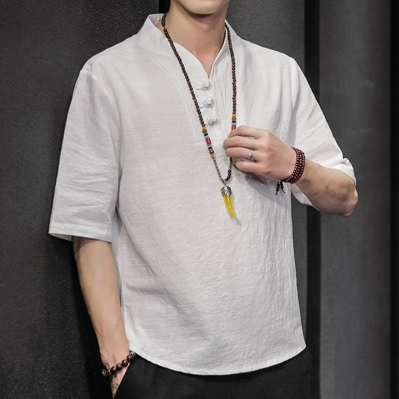 Casual Summer Half Sleeve Shirt Cotton Men Clothing