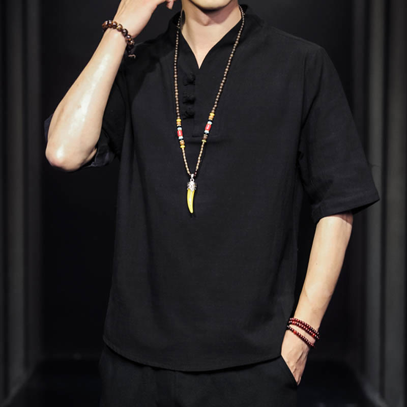 Casual Summer Half Sleeve Shirt Cotton Men Clothing