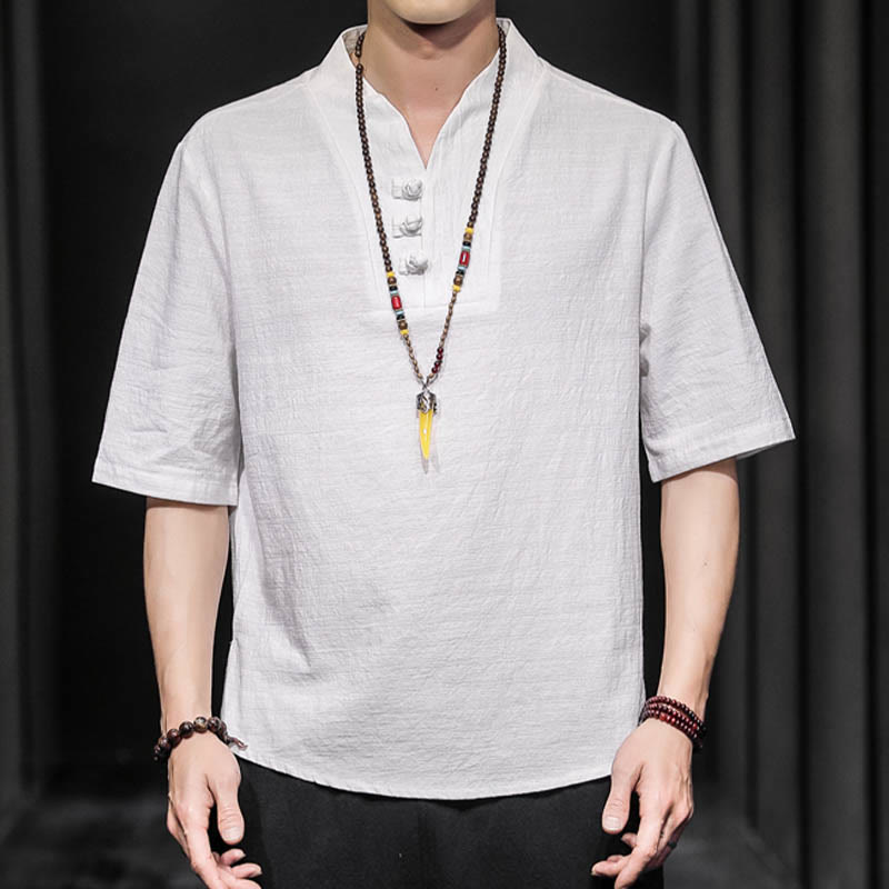 Casual Summer Half Sleeve Shirt Cotton Men Clothing