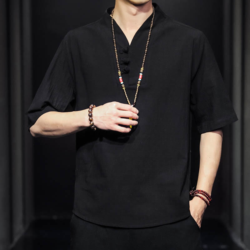 Casual Summer Half Sleeve Shirt Cotton Men Clothing