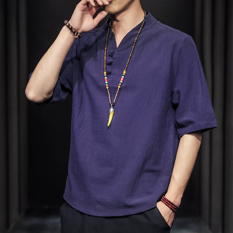 Casual Summer Half Sleeve Shirt Cotton Men Clothing