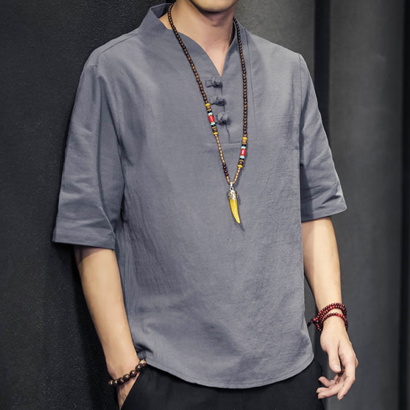 Casual Summer Half Sleeve Shirt Cotton Men Clothing