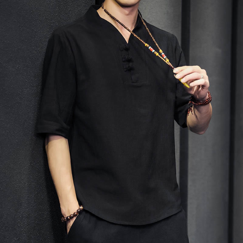 Casual Summer Half Sleeve Shirt Cotton Men Clothing