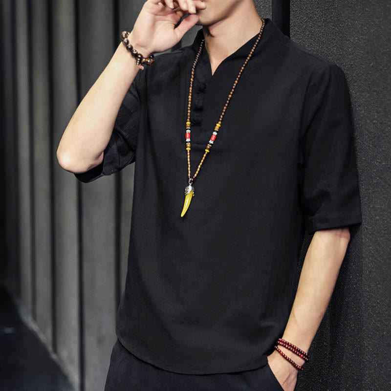 Casual Summer Half Sleeve Shirt Cotton Men Clothing