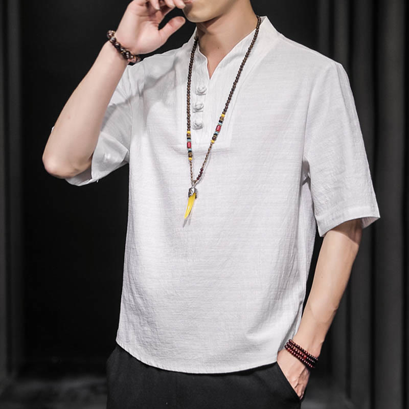Casual Summer Half Sleeve Shirt Cotton Men Clothing