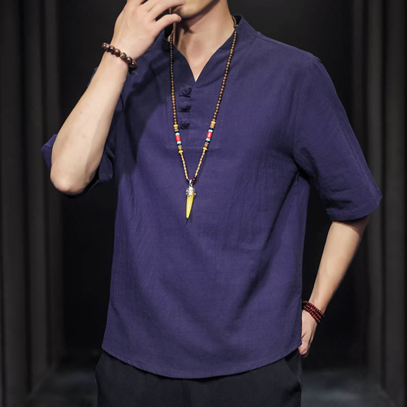 Casual Summer Half Sleeve Shirt Cotton Men Clothing