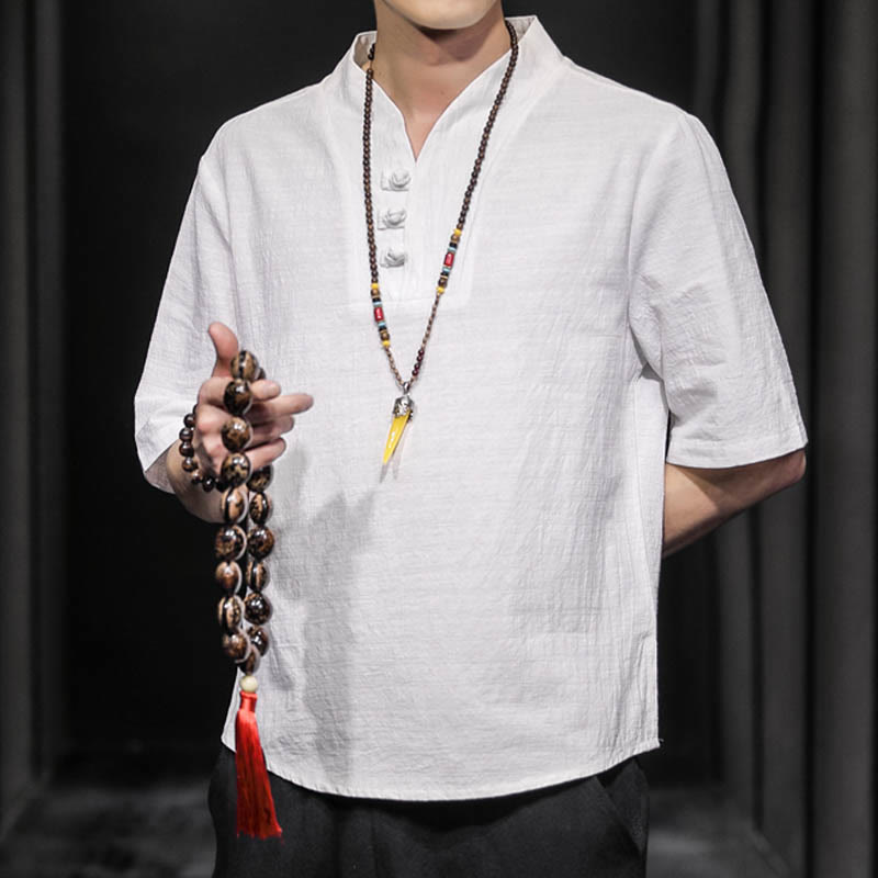 Casual Summer Half Sleeve Shirt Cotton Men Clothing