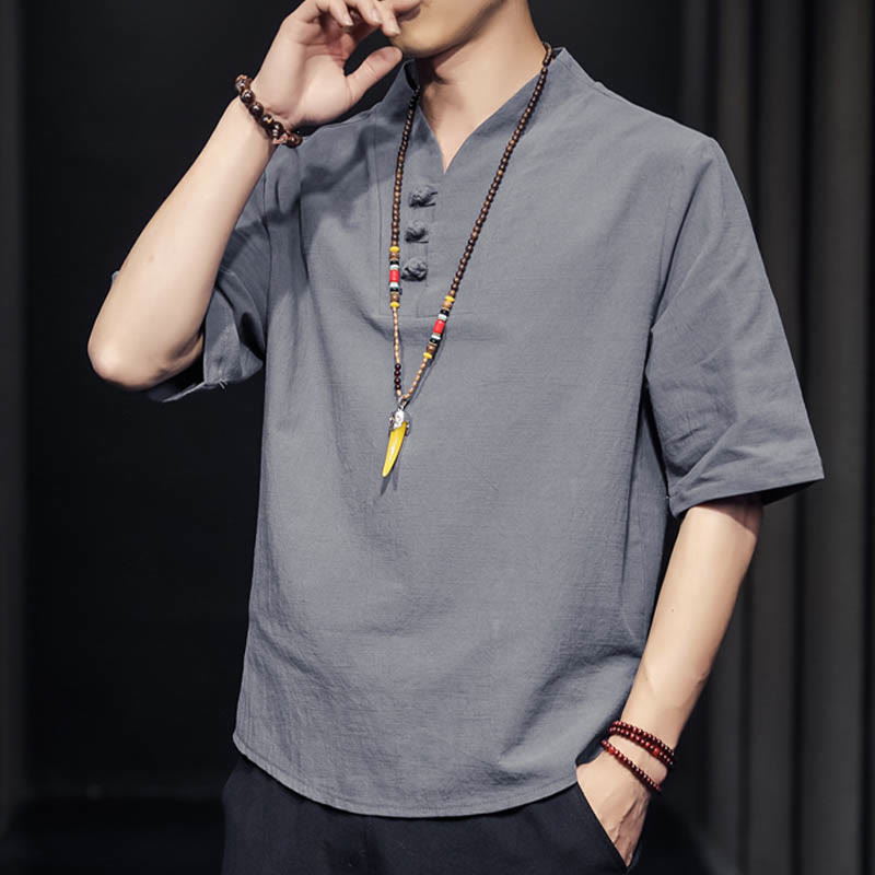 Casual Summer Half Sleeve Shirt Cotton Men Clothing