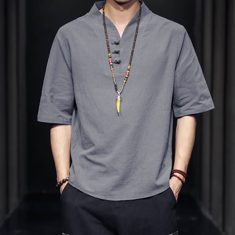 Casual Summer Half Sleeve Shirt Cotton Men Clothing