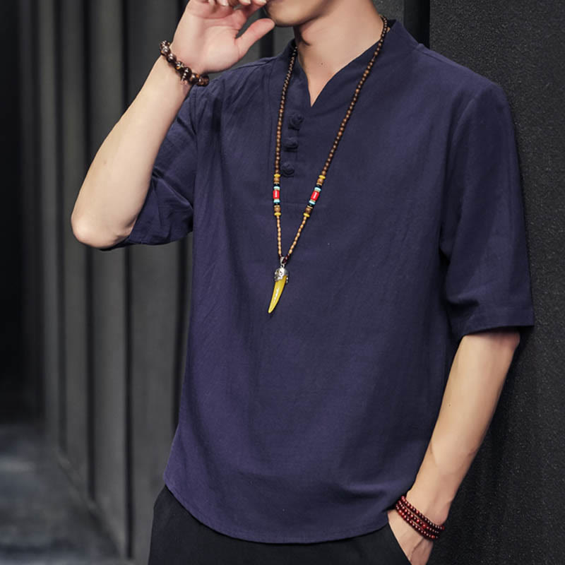 Casual Summer Half Sleeve Shirt Cotton Men Clothing