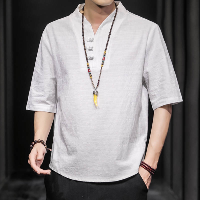 Casual Summer Half Sleeve Shirt Cotton Men Clothing