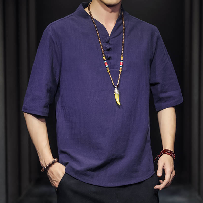Casual Summer Half Sleeve Shirt Cotton Men Clothing