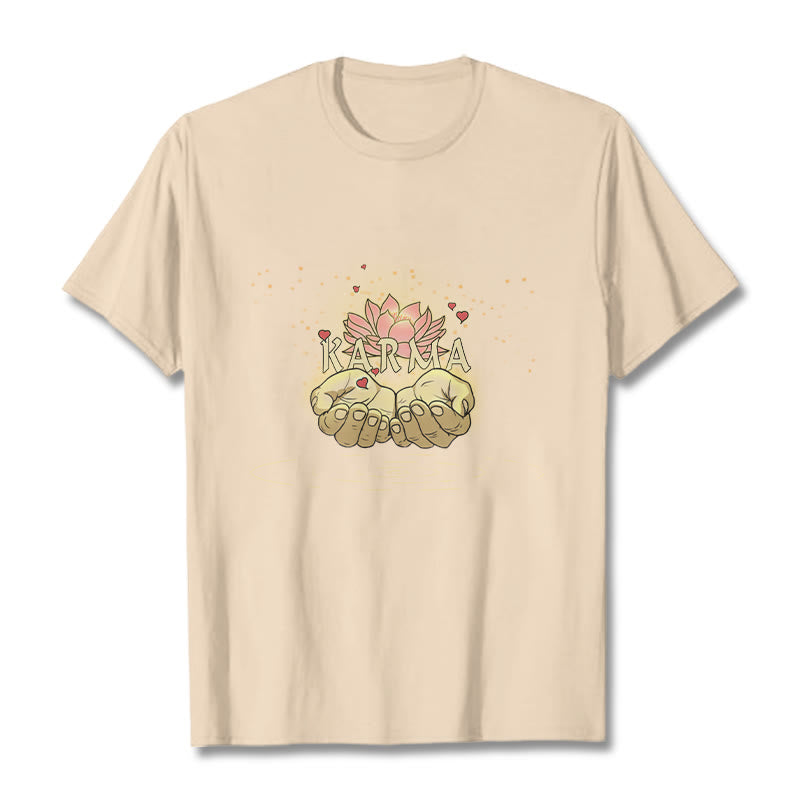 Cotton Classic Crew Neck Mindful Karma Graphic Tee