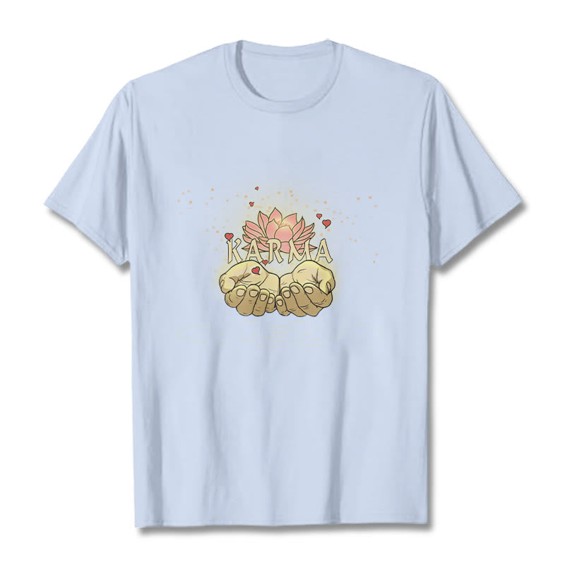 Cotton Classic Crew Neck Mindful Karma Graphic Tee
