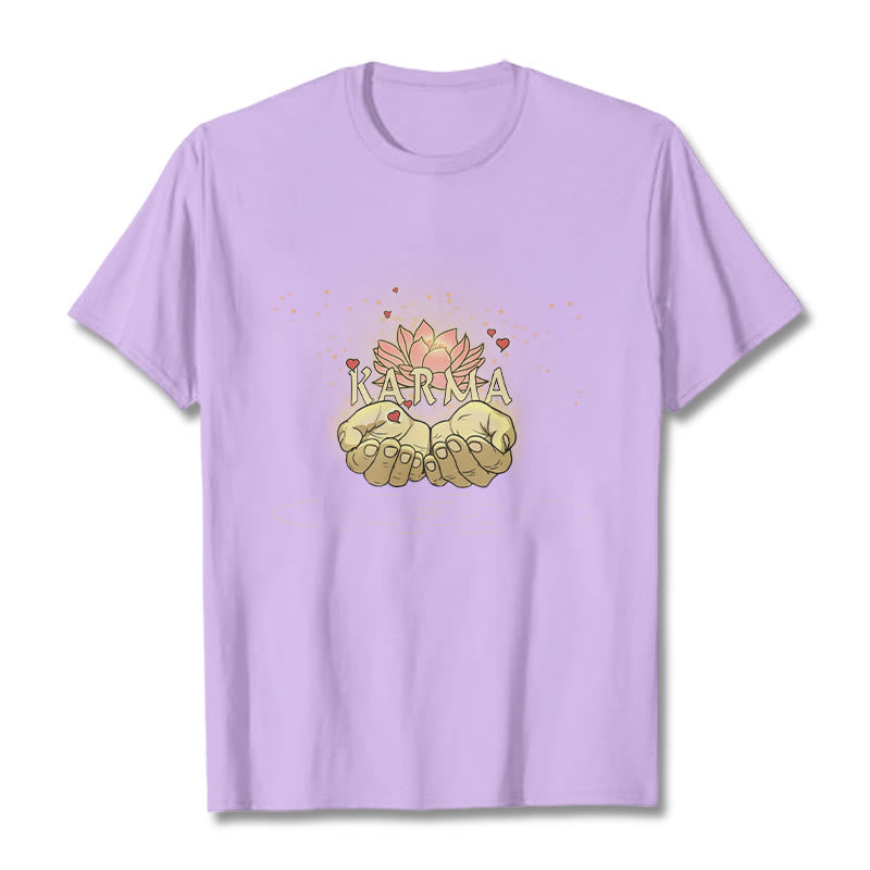 Cotton Classic Crew Neck Mindful Karma Graphic Tee