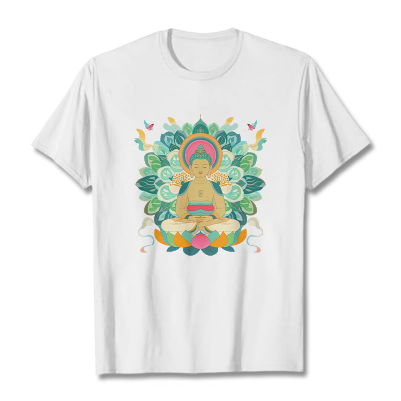 Butterfly Lotus Buddha-Inspired Tee T-shirt