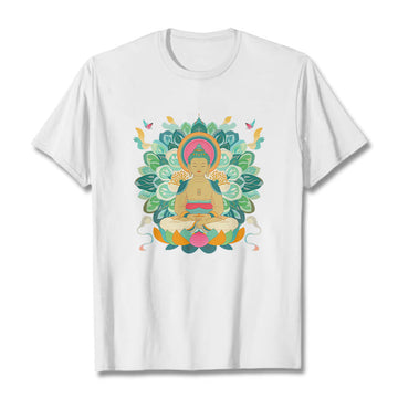 Butterfly Lotus Buddha-Inspired Tee T-shirt
