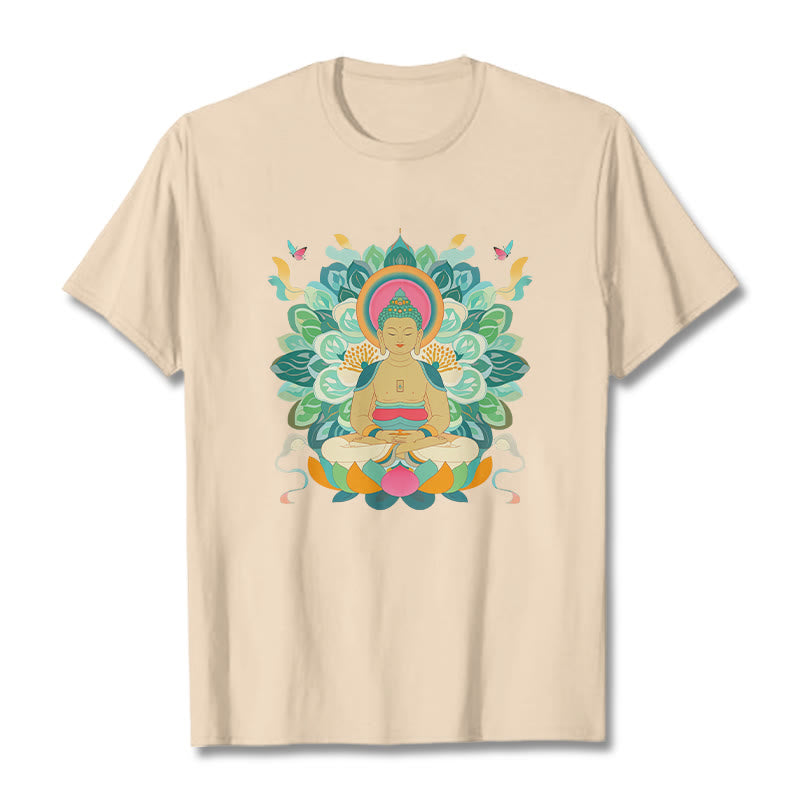 Butterfly Lotus Buddha-Inspired Tee T-shirt