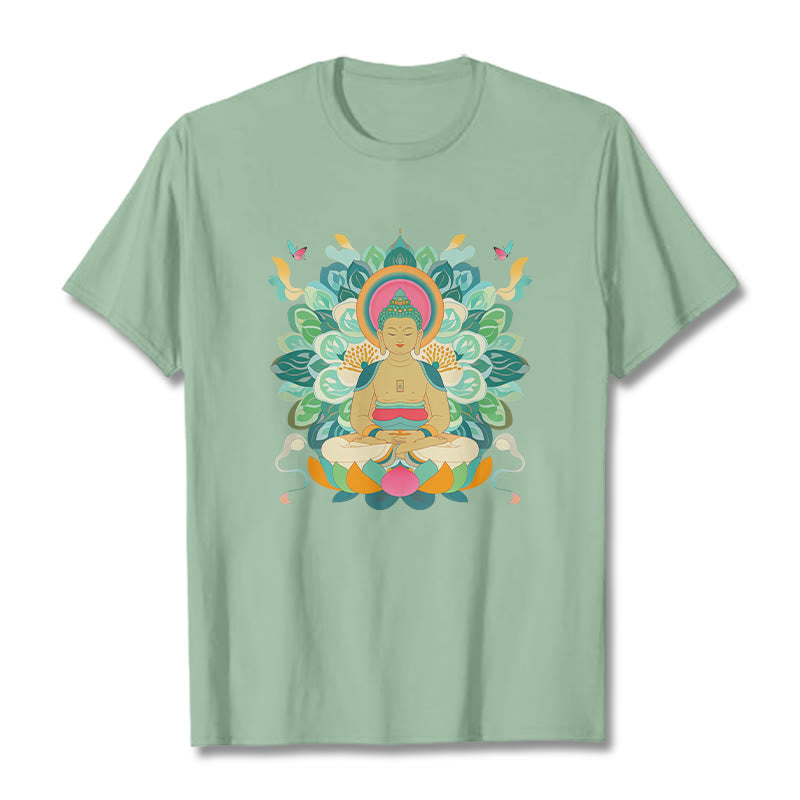 Butterfly Lotus Buddha-Inspired Tee T-shirt