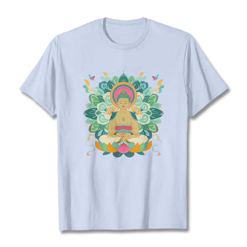 Butterfly Lotus Buddha-Inspired Tee T-shirt