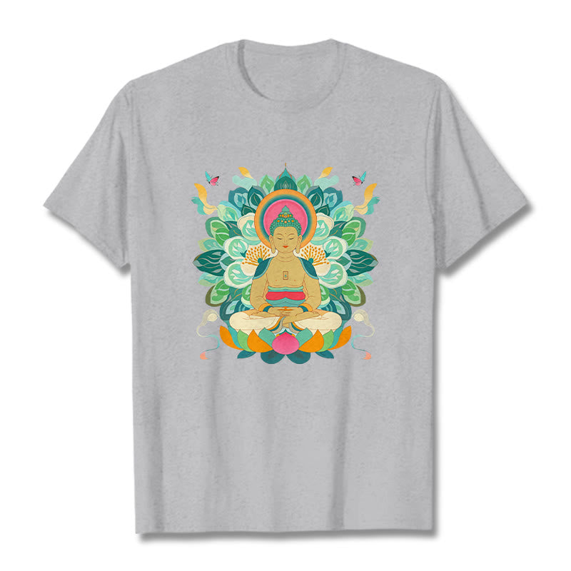 Butterfly Lotus Buddha-Inspired Tee T-shirt
