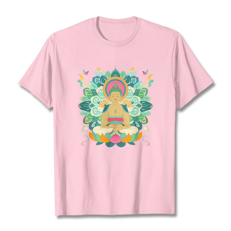 Butterfly Lotus Buddha-Inspired Tee T-shirt