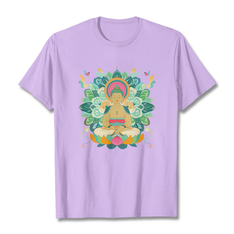 Butterfly Lotus Buddha-Inspired Tee T-shirt
