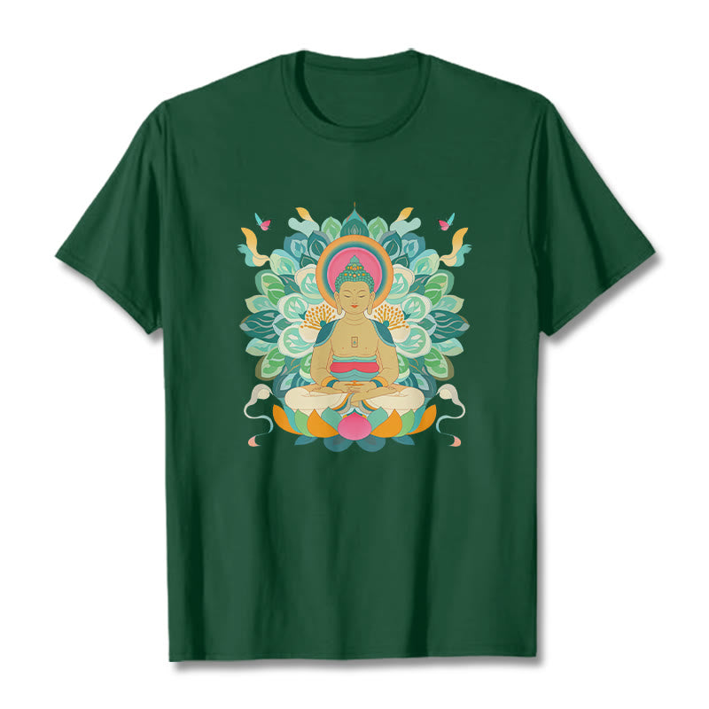 Butterfly Lotus Buddha-Inspired Tee T-shirt
