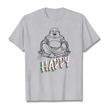 BE HAPPY Laughing Buddha Tee T-shirt