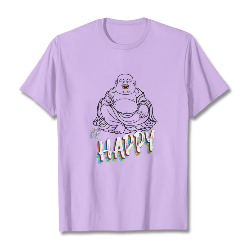 BE HAPPY Laughing Buddha Tee T-shirt