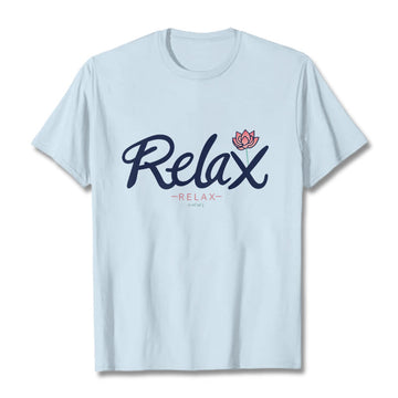 Tactile Cotton Minimalist Lotus Meditation T-Shirt