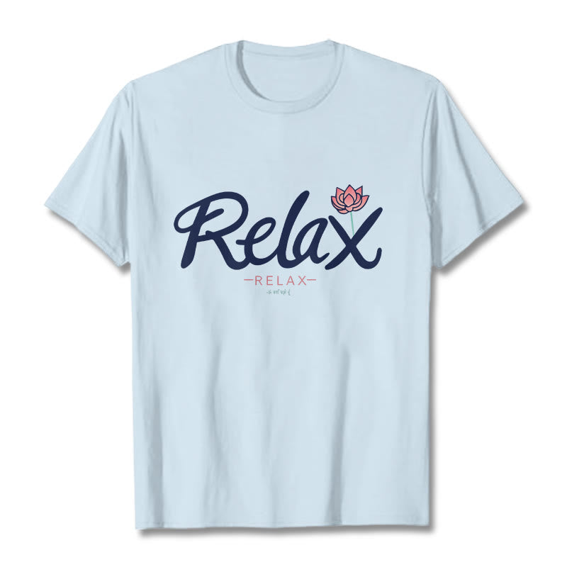 Tactile Cotton Minimalist Lotus Meditation T-Shirt