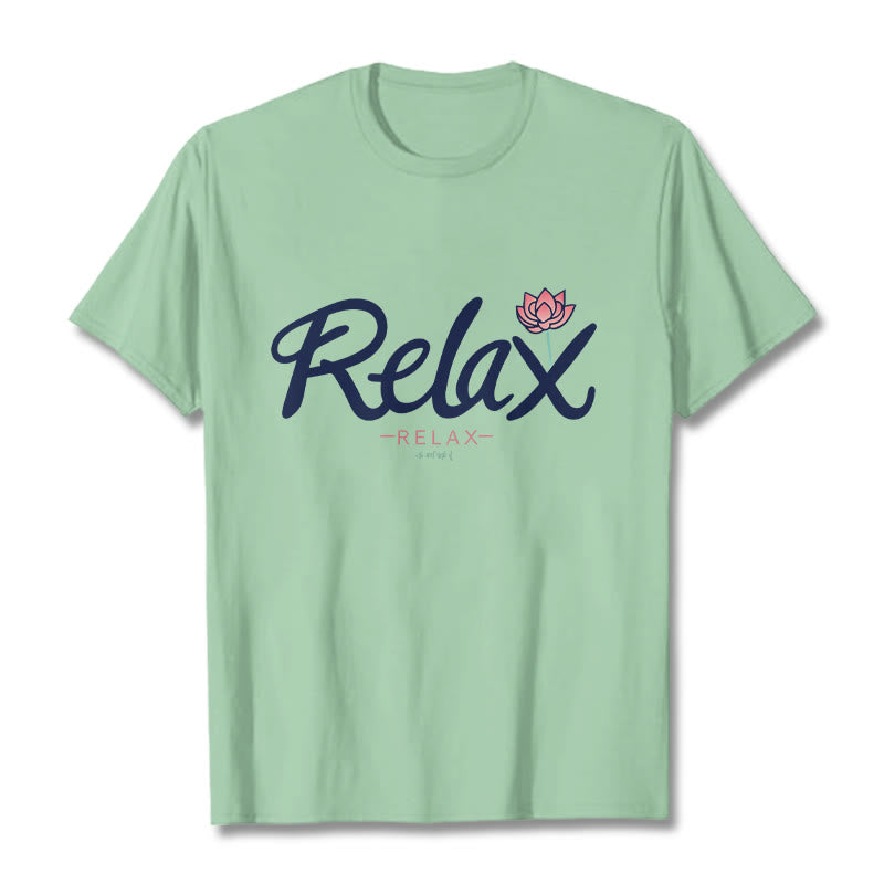 Tactile Cotton Minimalist Lotus Meditation T-Shirt