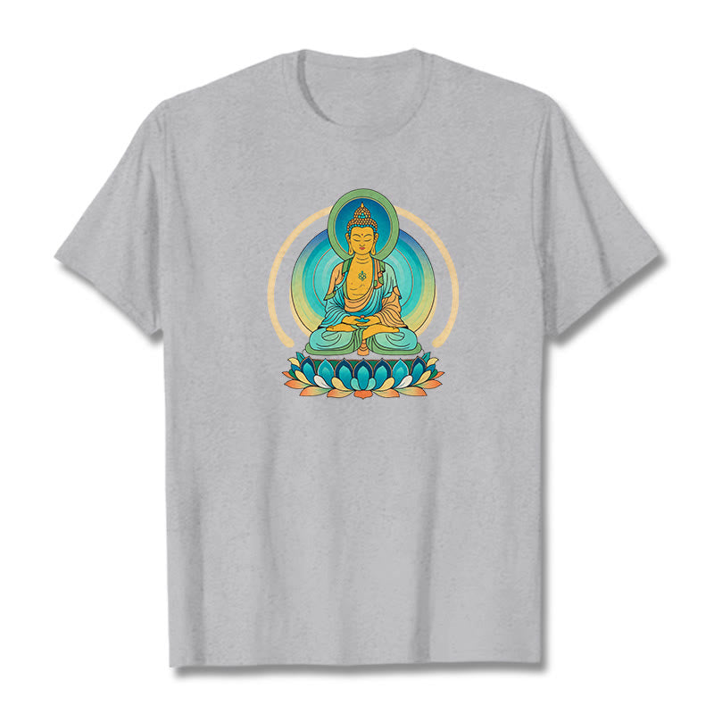 Pure Cotton Lotus Buddha Mindful Meditation Tee