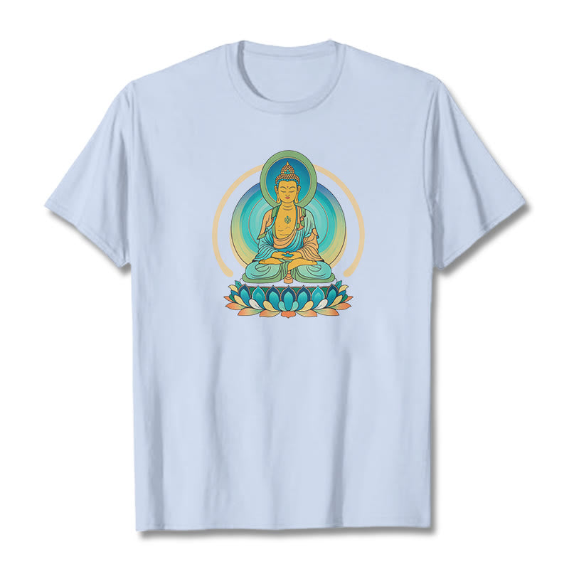 Pure Cotton Lotus Buddha Mindful Meditation Tee